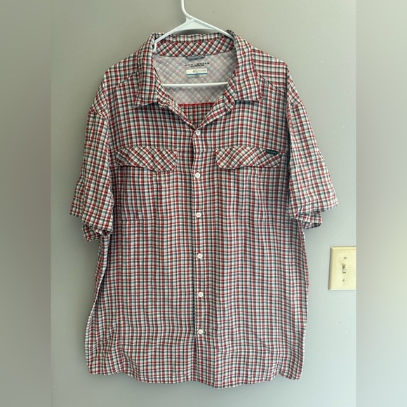 Columbia Omnishade Sun Protection Button Up Shirt Men’s SZ XXL Plaid Vented - Picture 1 of 7